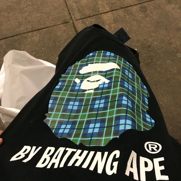 bape burberry tee